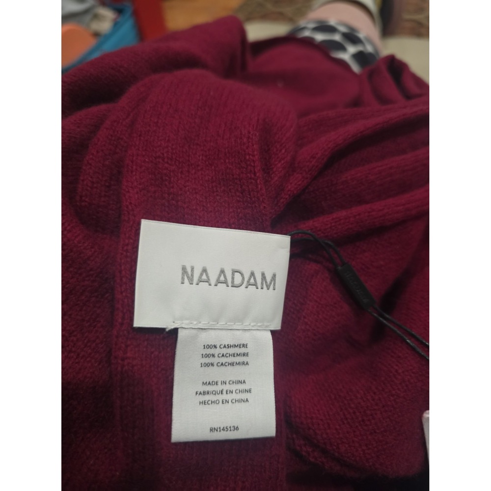 Naadam 100% Cashmere Blanket Or Scarf 80" x 30" Burgundy
